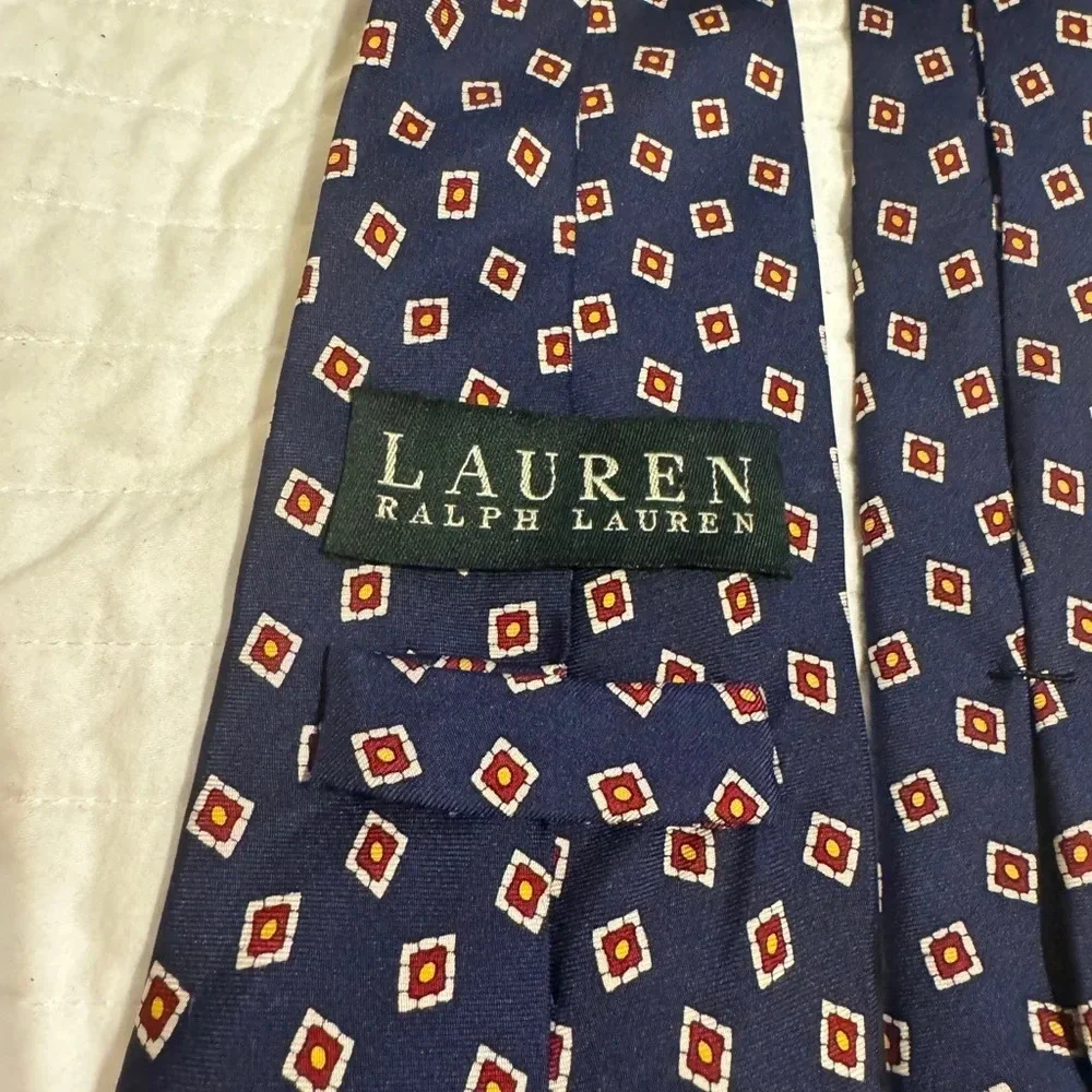 Lauren Ralph Lauren Men’s Tie Navy Red
